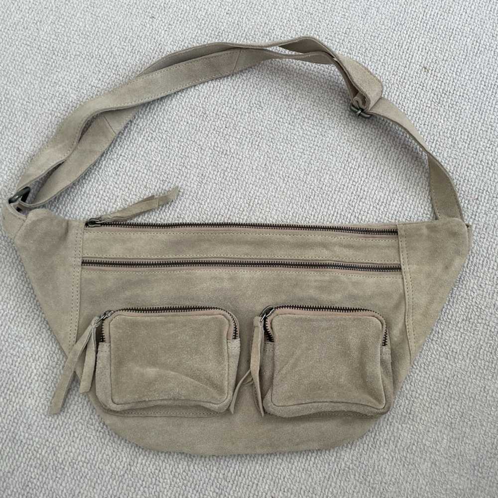 Free People Samara Sling Bag Suede Crossbody New with defect. - Picture 5 of 7